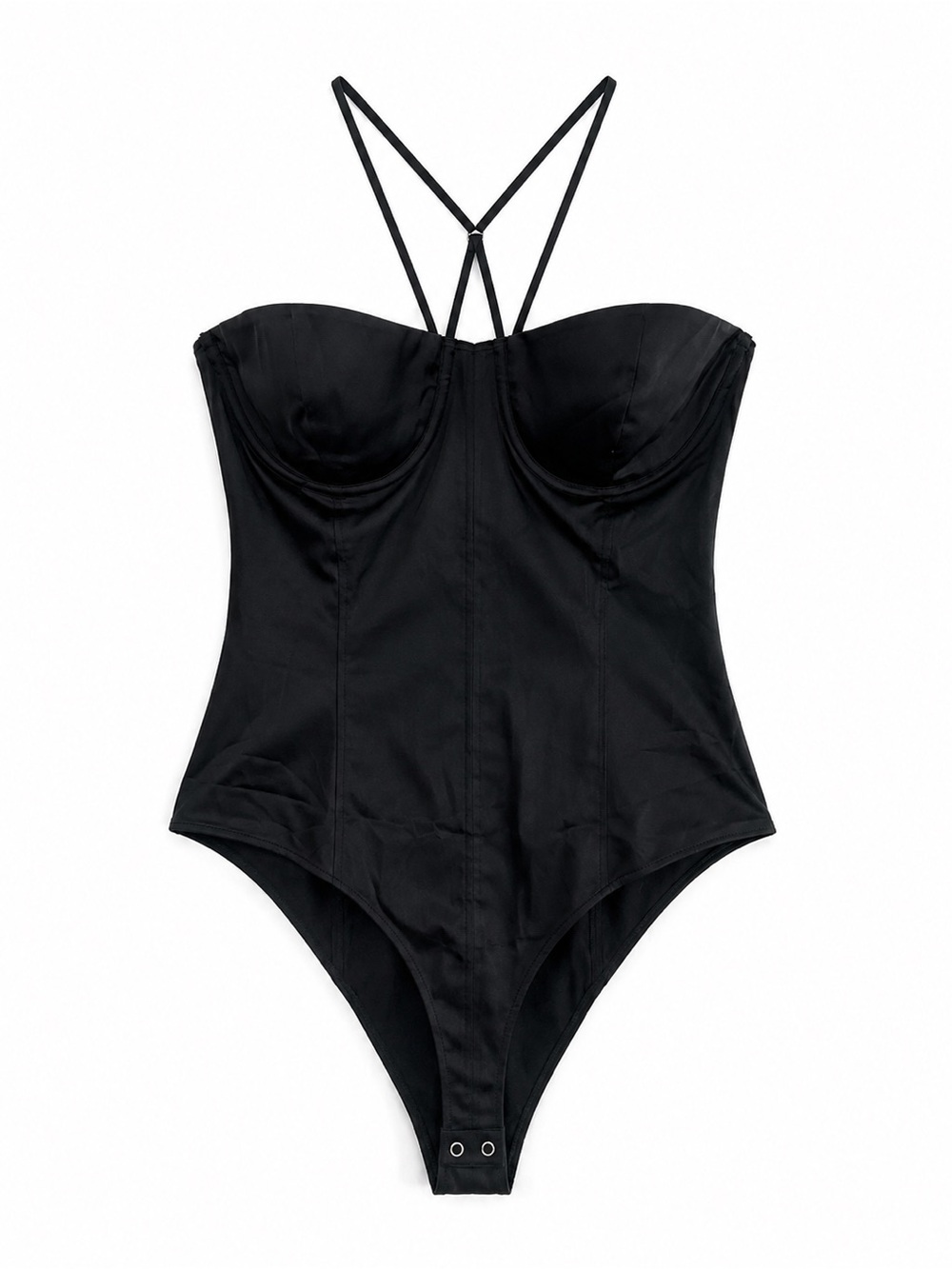 Zara Black Strappy Bustier Bodysuit